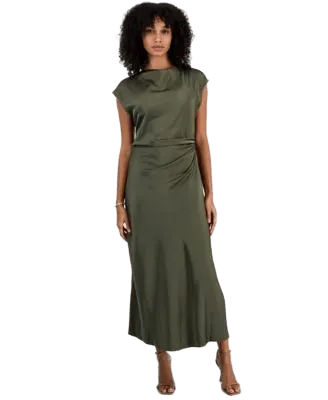 Women's Slim Side-Cinched Maxi Dress