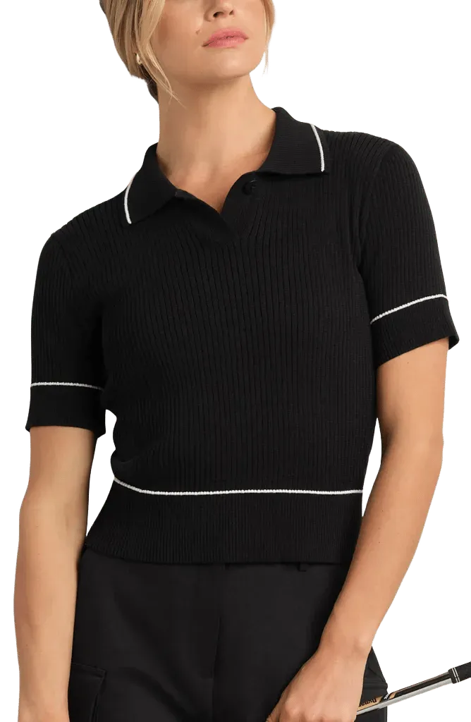 Birdie Rib Polo Sweater