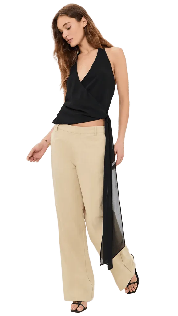 Arlowe Halter Wrap Top