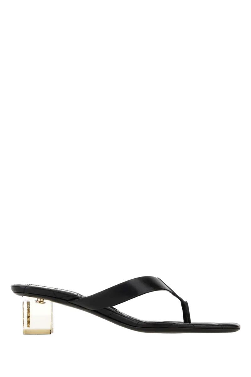 Saint Laurent Frida 45 Bob San Mule Heel — Black