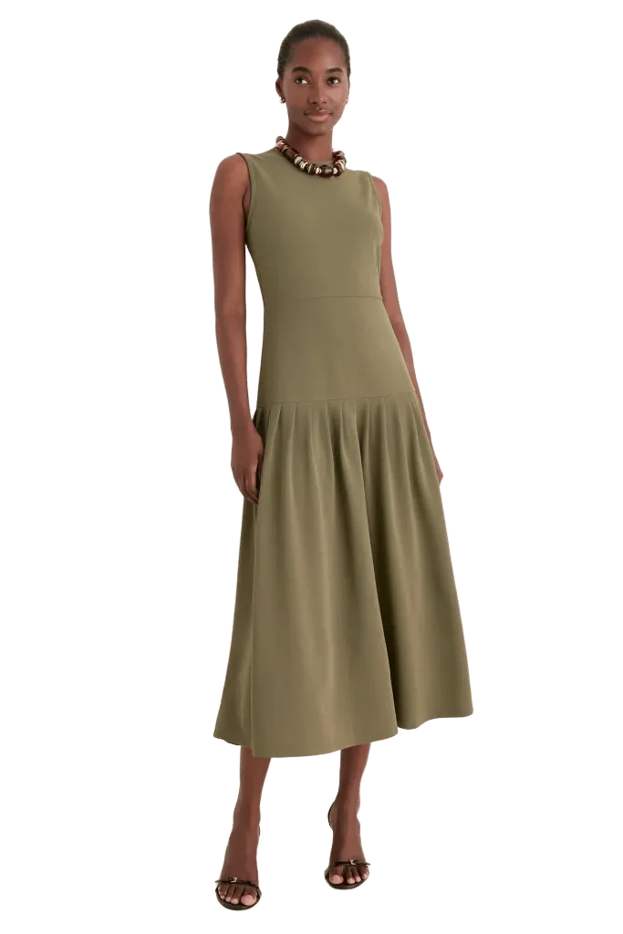 Burnt Olive Jersey Gramercy Dress