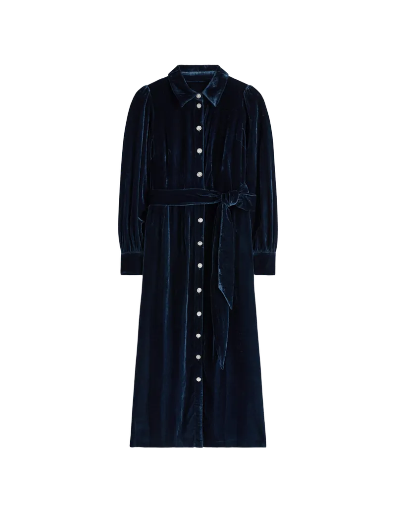 Maeve Velvet Shirt Dress