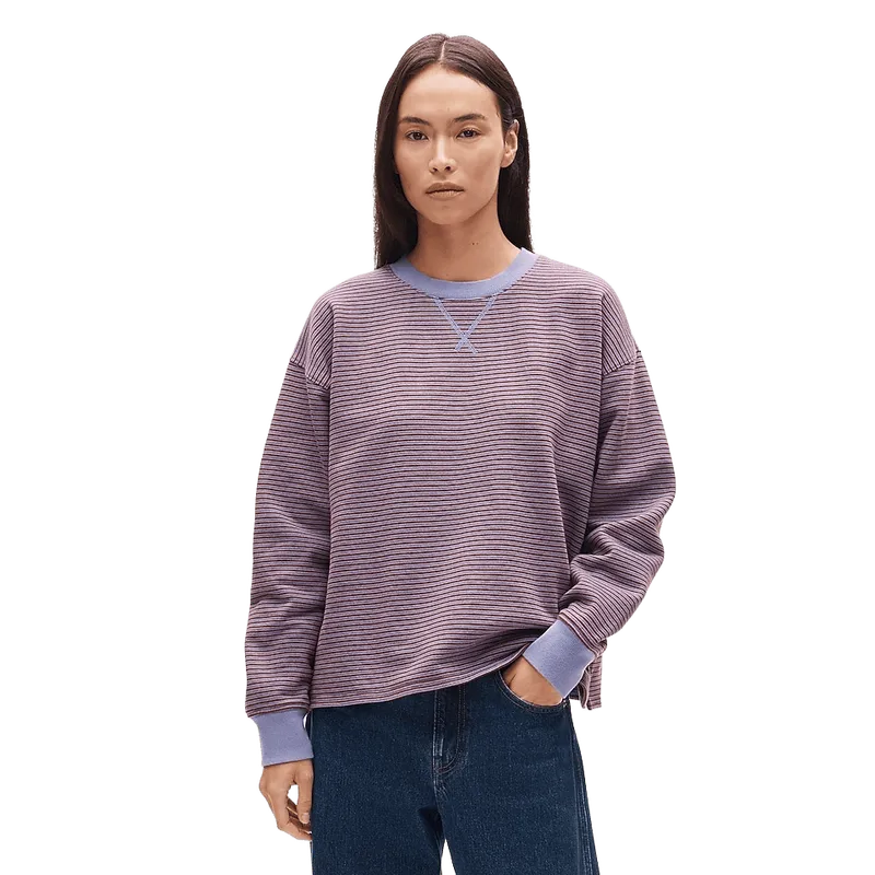 Vintage fleece relaxed sweatshirt in stripe