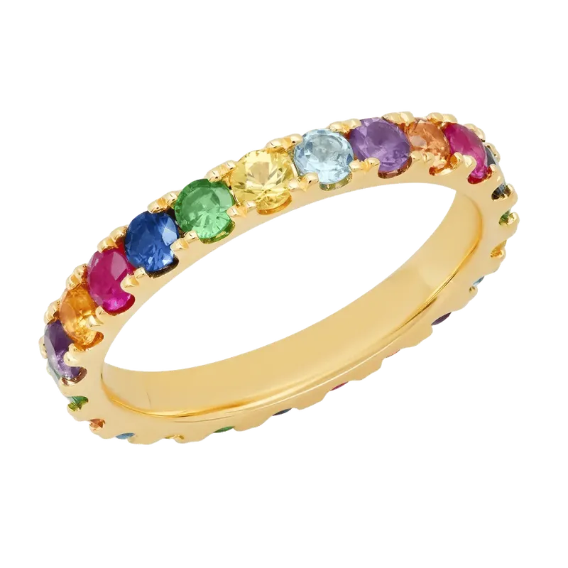 Large Multi Colored Eternity Band