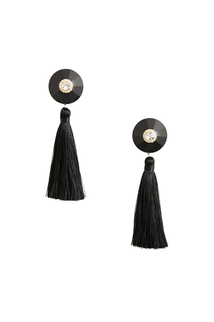 Black Tassel Earrings