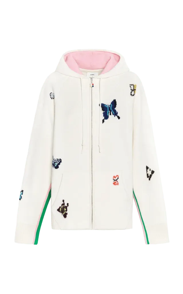 x Damien Hirst Butterflies Zip-Up Cashmere Hoodie