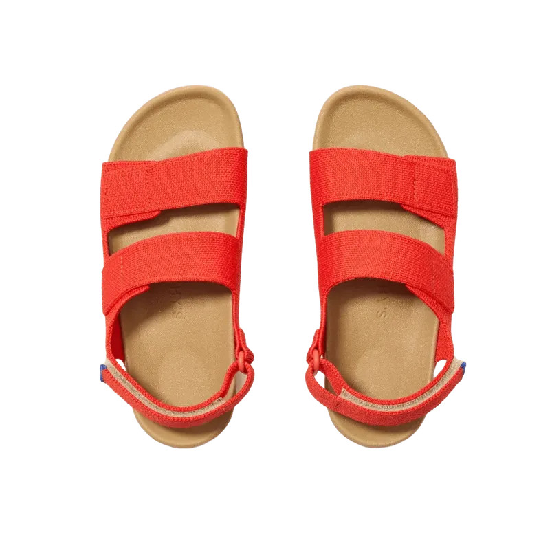 The Kids Double Strap Sandal - Firetruck Red
