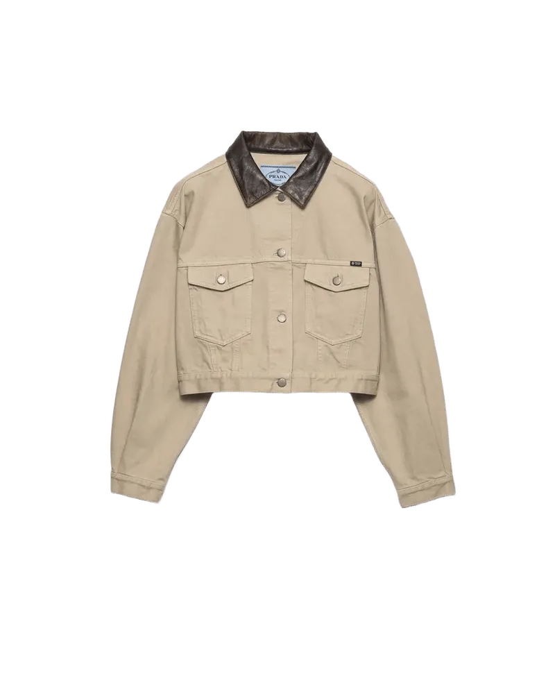 Cropped old denim jacket