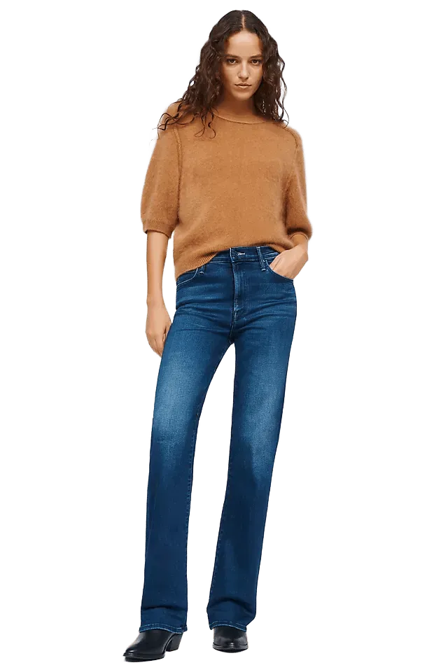 MOTHER The Kick It Mid Rise Straight Leg Jeans