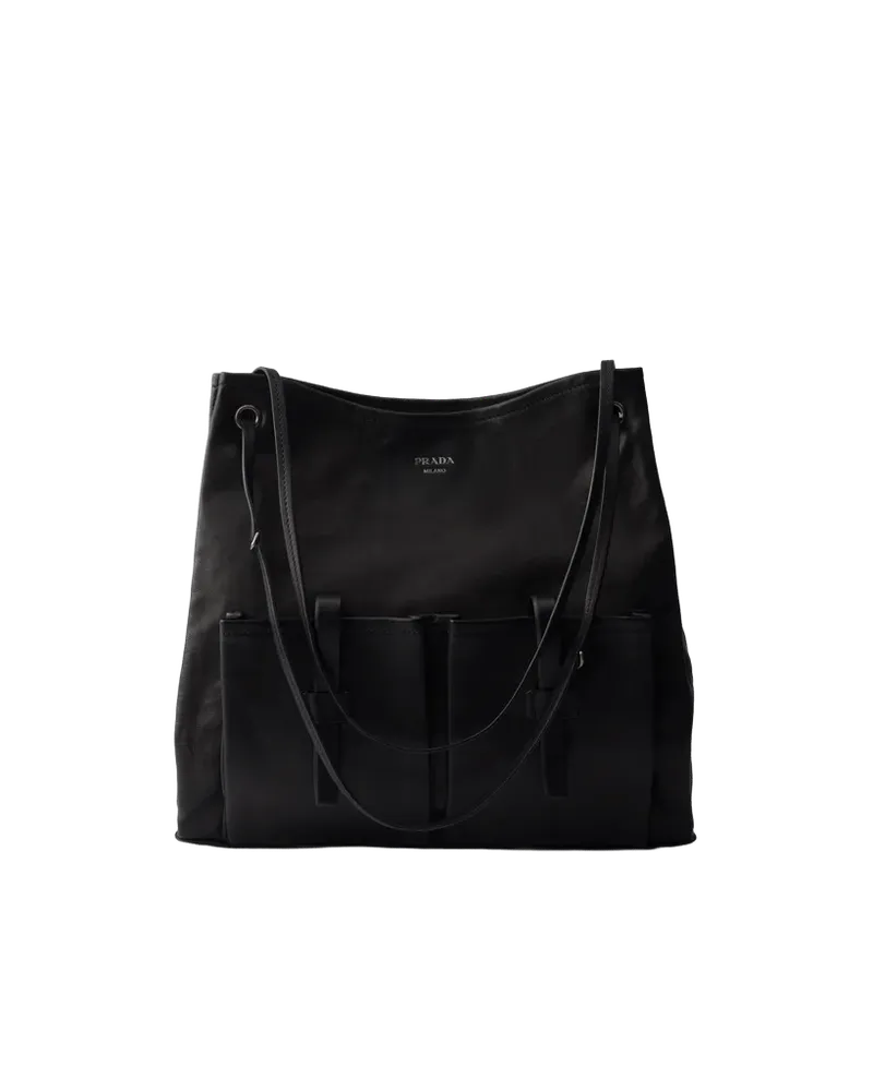 Prada Route large leather bag