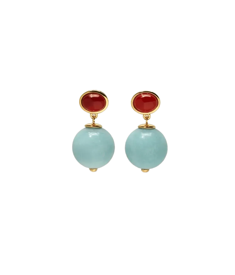Umbria Earrings in Amazonite