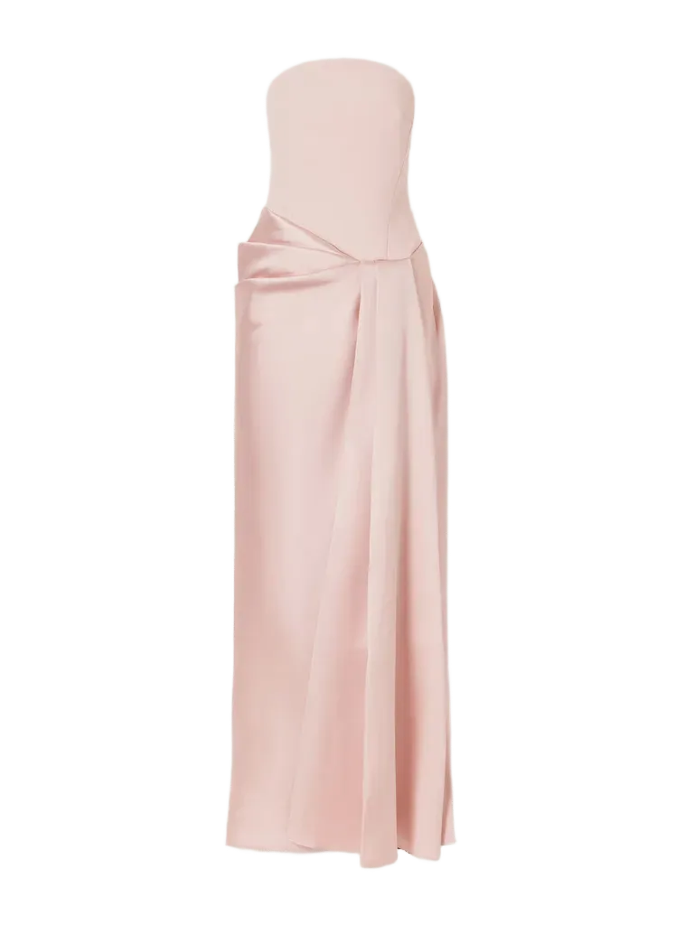 Seri strapless crepe gown