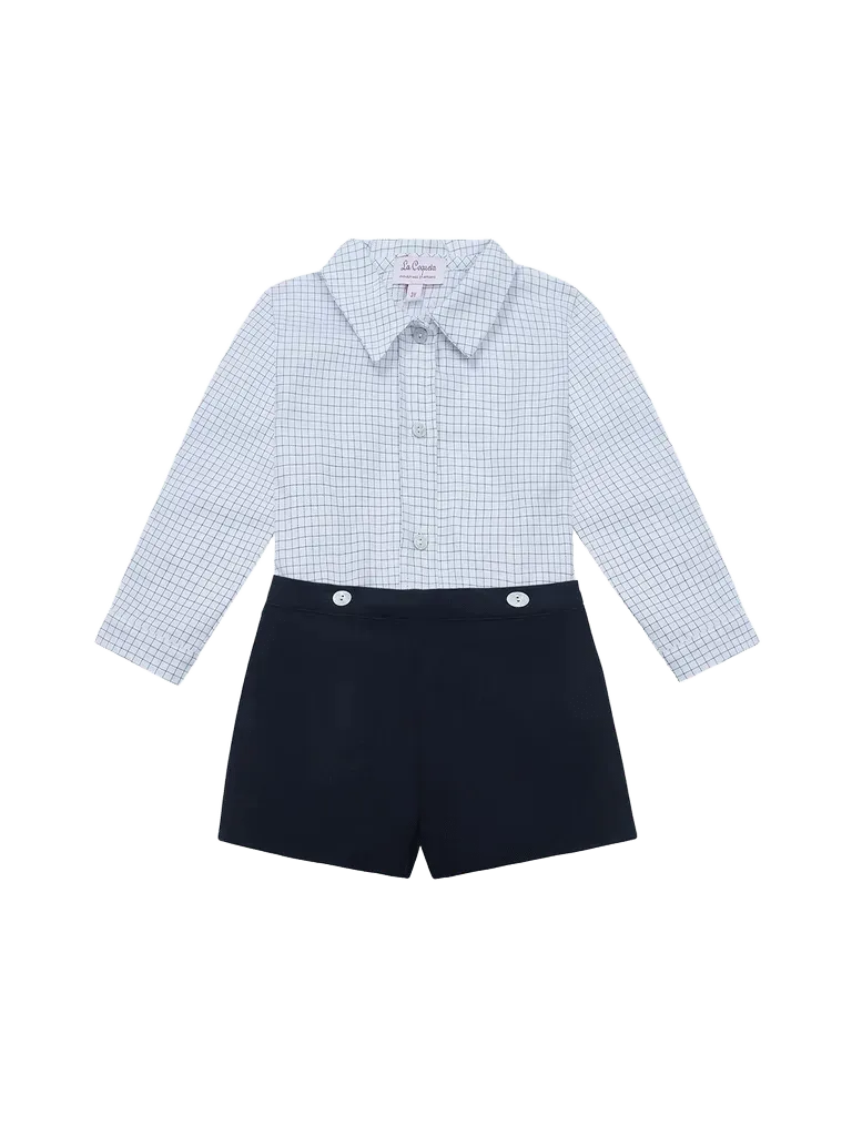 Blue Check Arlo Baby Boy Set