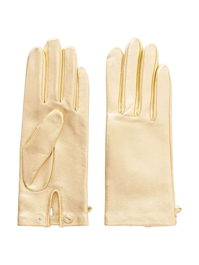Olga metallic leather gloves