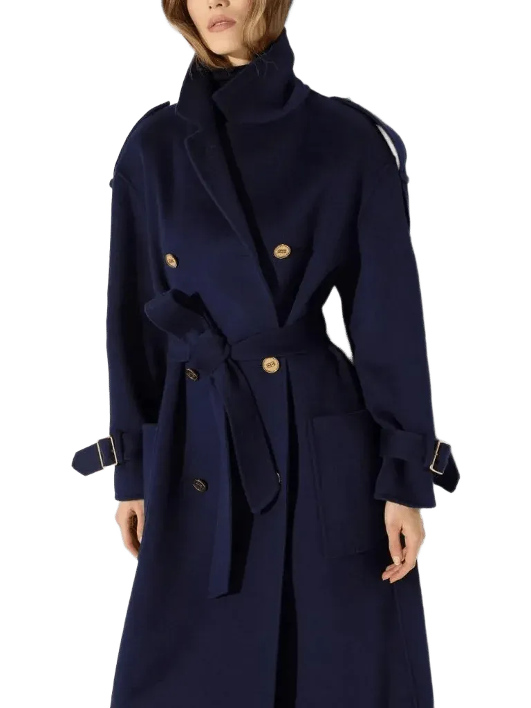 Elisabetta Franchi double-breasted belted coat