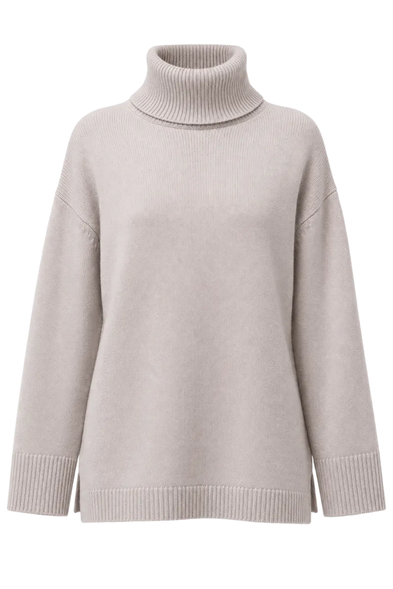 Woll-Mischung Pullover in Beige