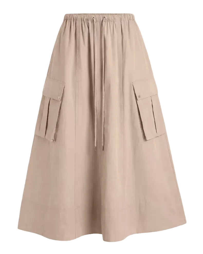 Elodie Drawstring Cargo Midi Skirt