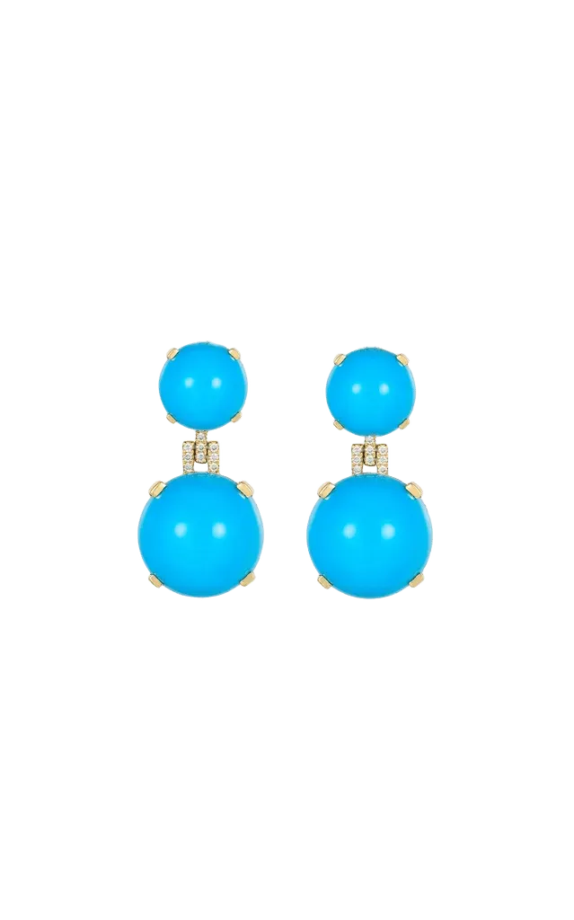 Double Sphere Drop Earrings