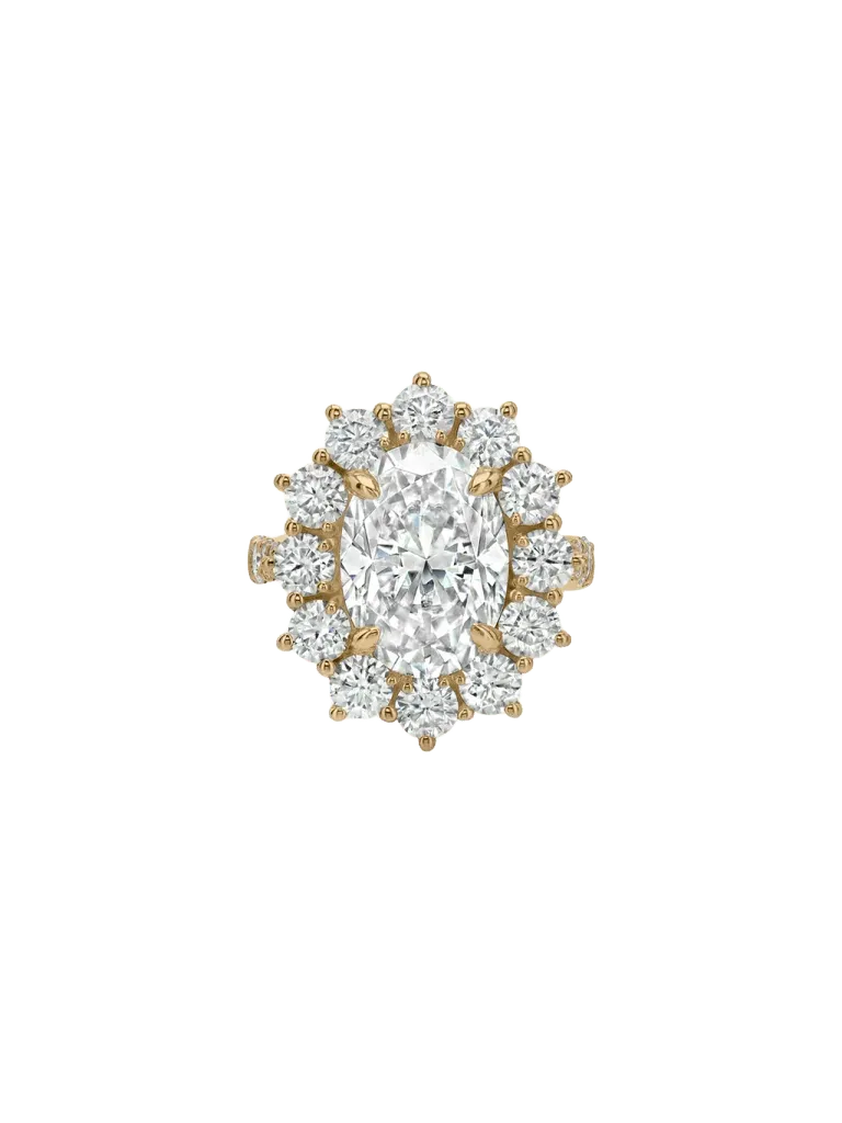 14K SPENCER RING IN LAB DIAMOND, 14K YELLOW GOLD