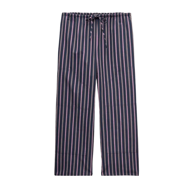 Luna pant in striped cotton poplin