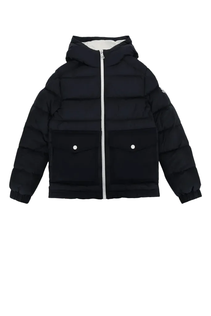 Moncler Jr Jacket Down Jacket — Navy