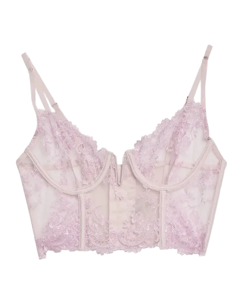 Juliette Longline Floral Lace Bra
