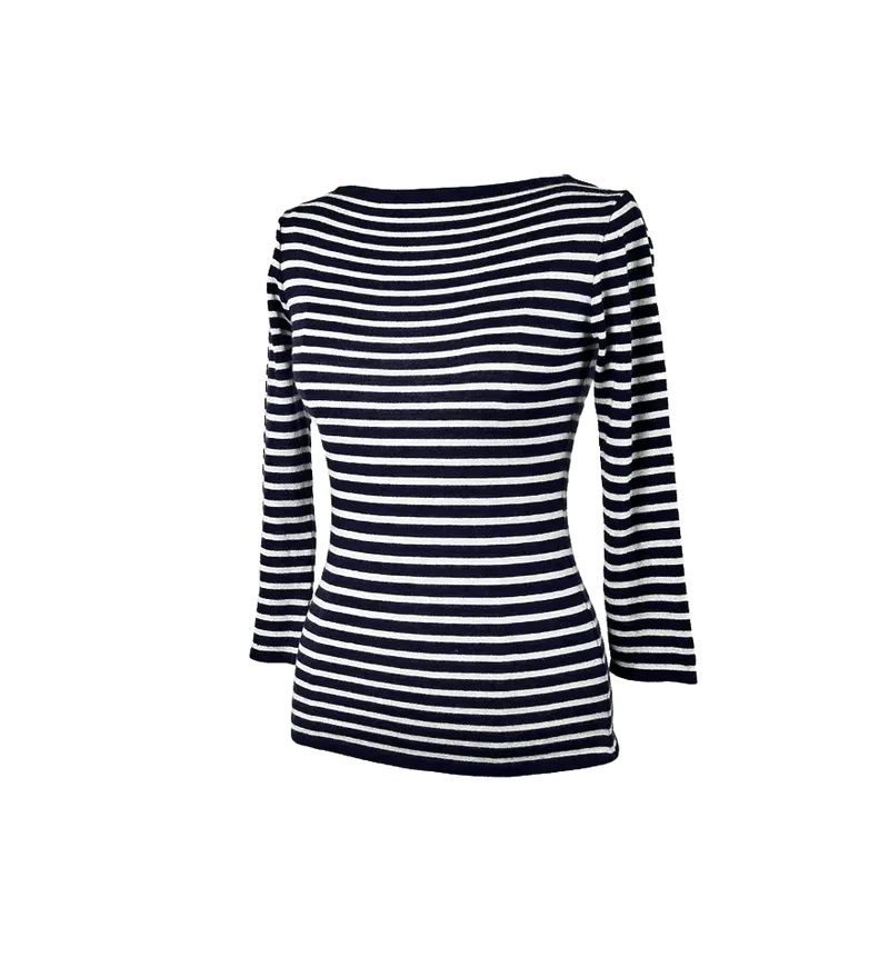Striped Cashmere Boatneck