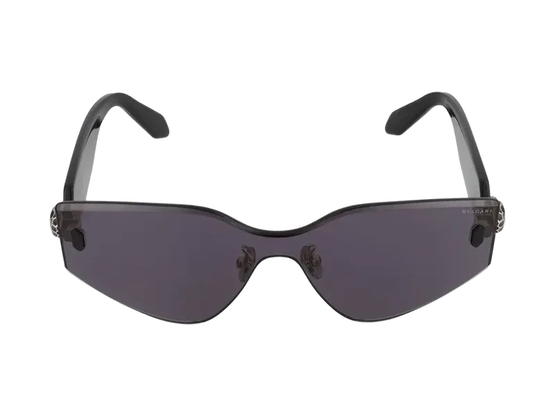Bvlgari BV40034U Oversized Shield Sunglasses — Black
