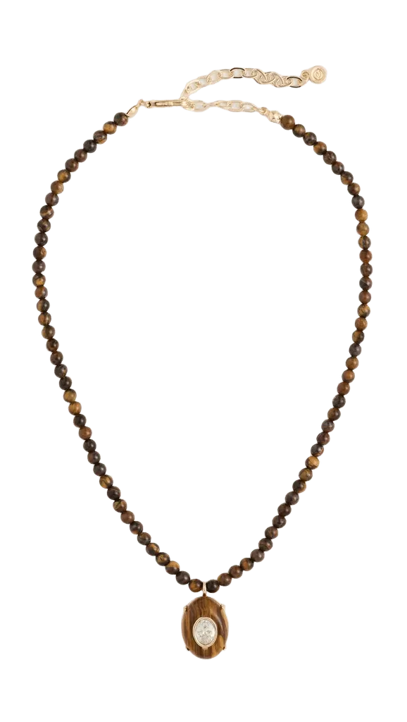 Modern Beaded Pendant Necklace