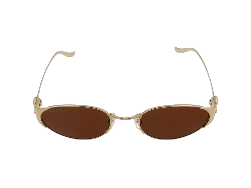 Cartier CT0630S Metal Frame Sunglasses — Gold