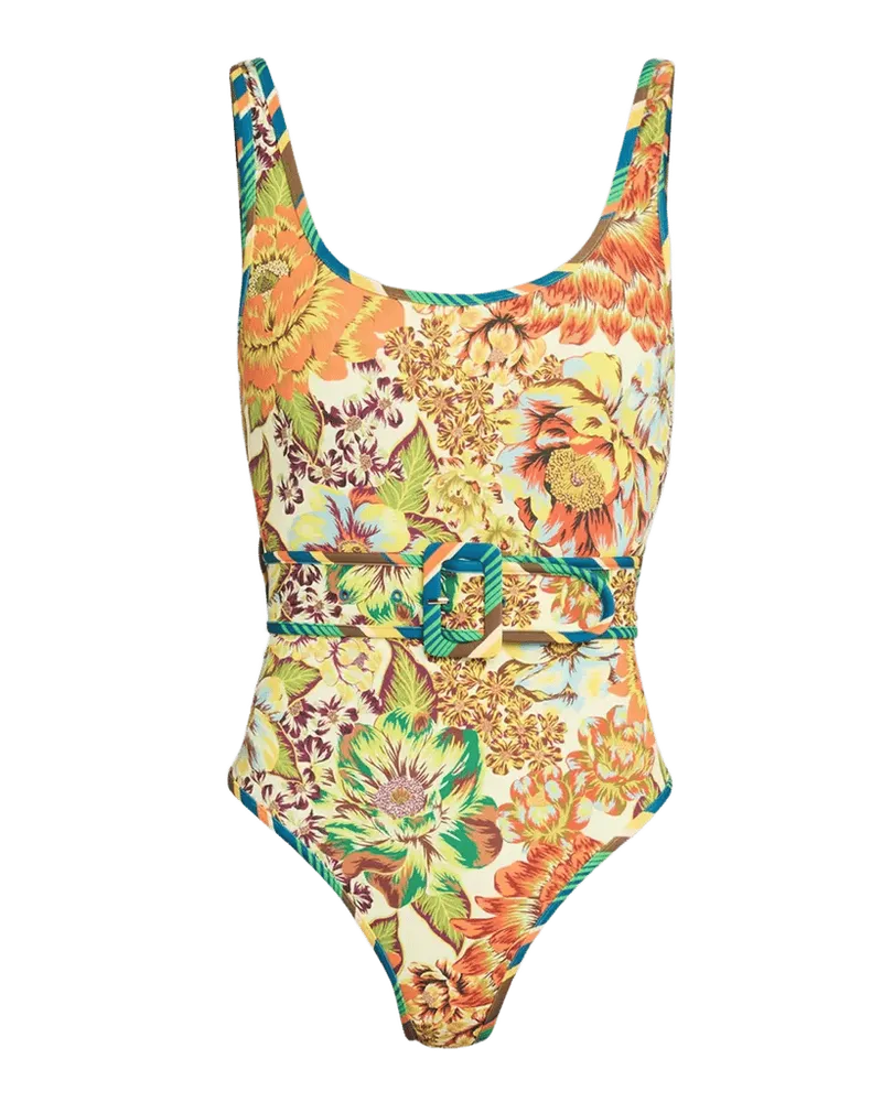 Charlie Floral Belted One-Piece Swimsuit