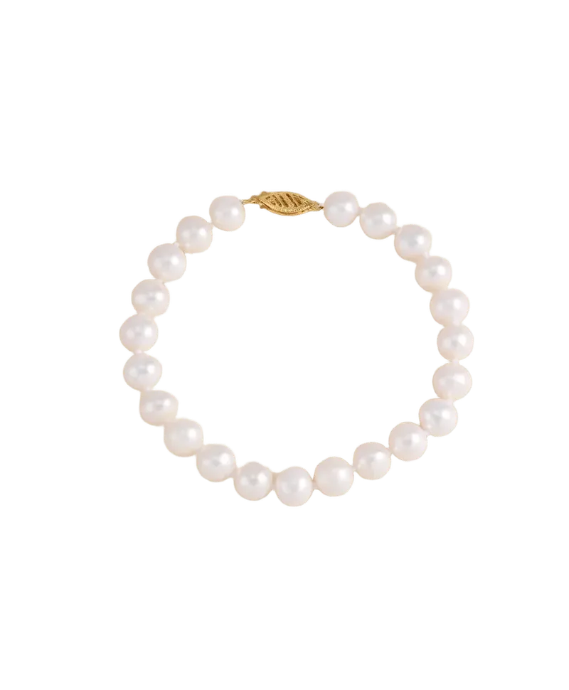 14k Gold Pearl Bracelet