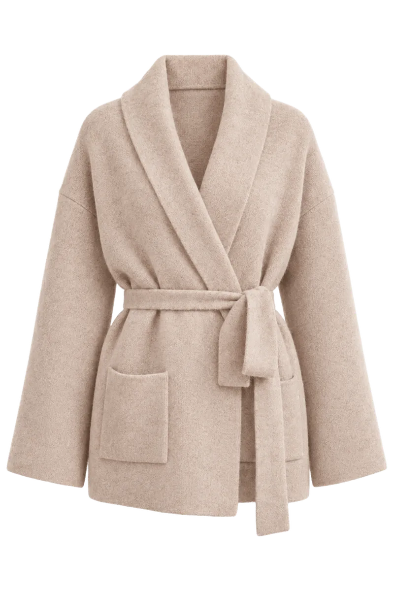 Super Luxe Cashmere Double Faced Shawl Collar Jacket