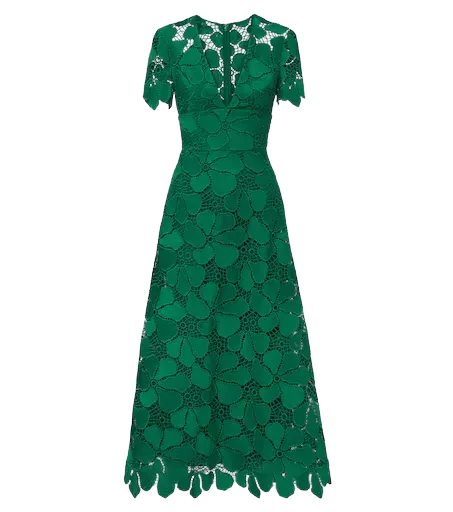 Guipure lace cocktail dress