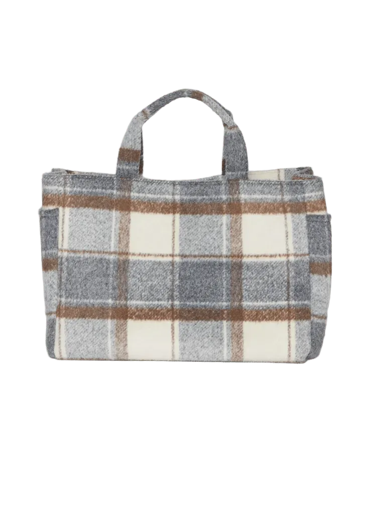Plaid Airplane Tote