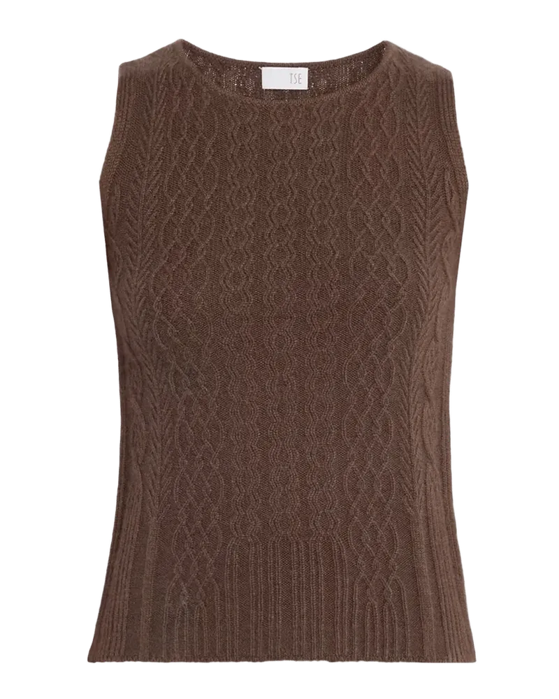 Cashmere Cable-Knit Sweater Tank