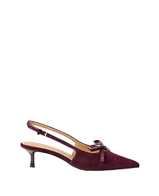 Suede Bow Slingback Pump