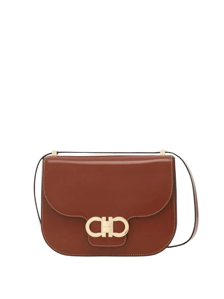 Double Gancini North-South crossbody bag
