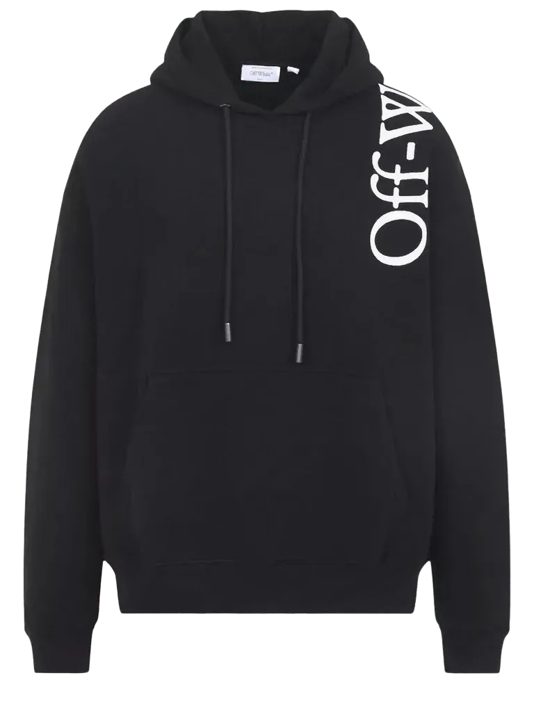 Off-White Logo-Print Cotton Sweatshirt — Black