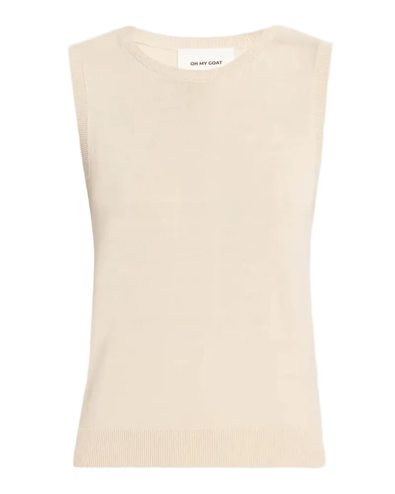 Oh My Goat Crewneck Knit Tank Top
