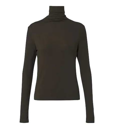 Jersey turtleneck top