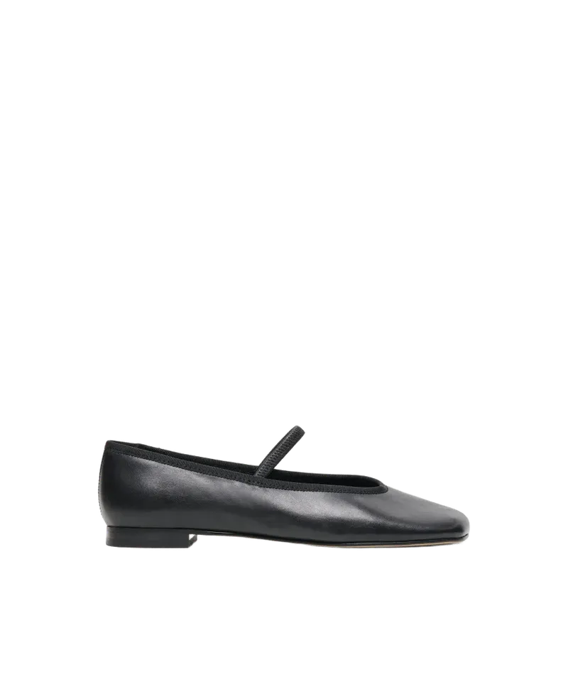 Ronen Ballet Flats Black Leather