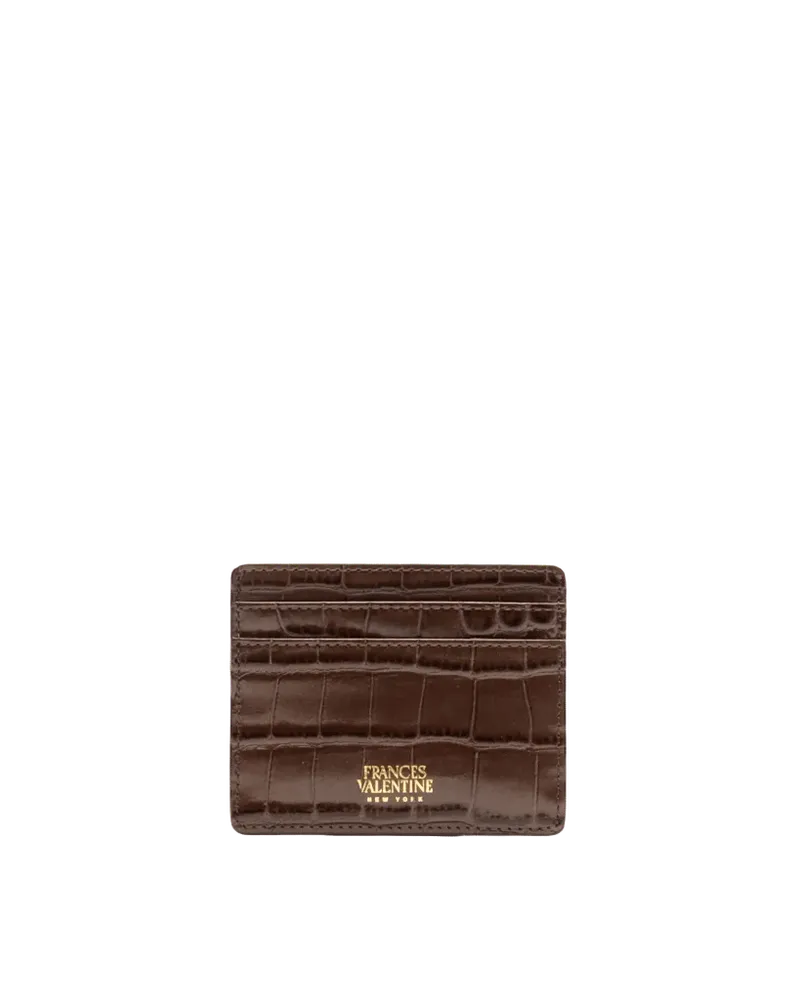 Embossed Croc Card Case