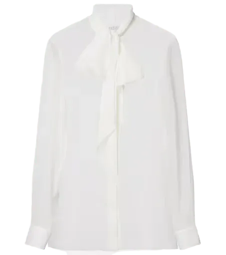 Shildon tie-neck silk blouse