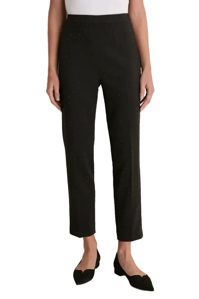 Black Embellished Audrey Pant