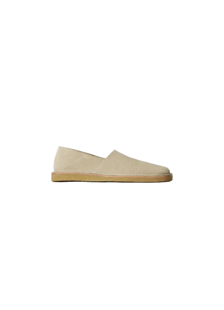 SQUARE SLIP-ON LOAFERS IN REVERSED SUEDE LEATHER SUEDE LEATHER