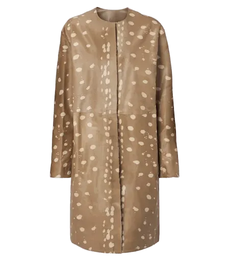 Liza printed leather coat