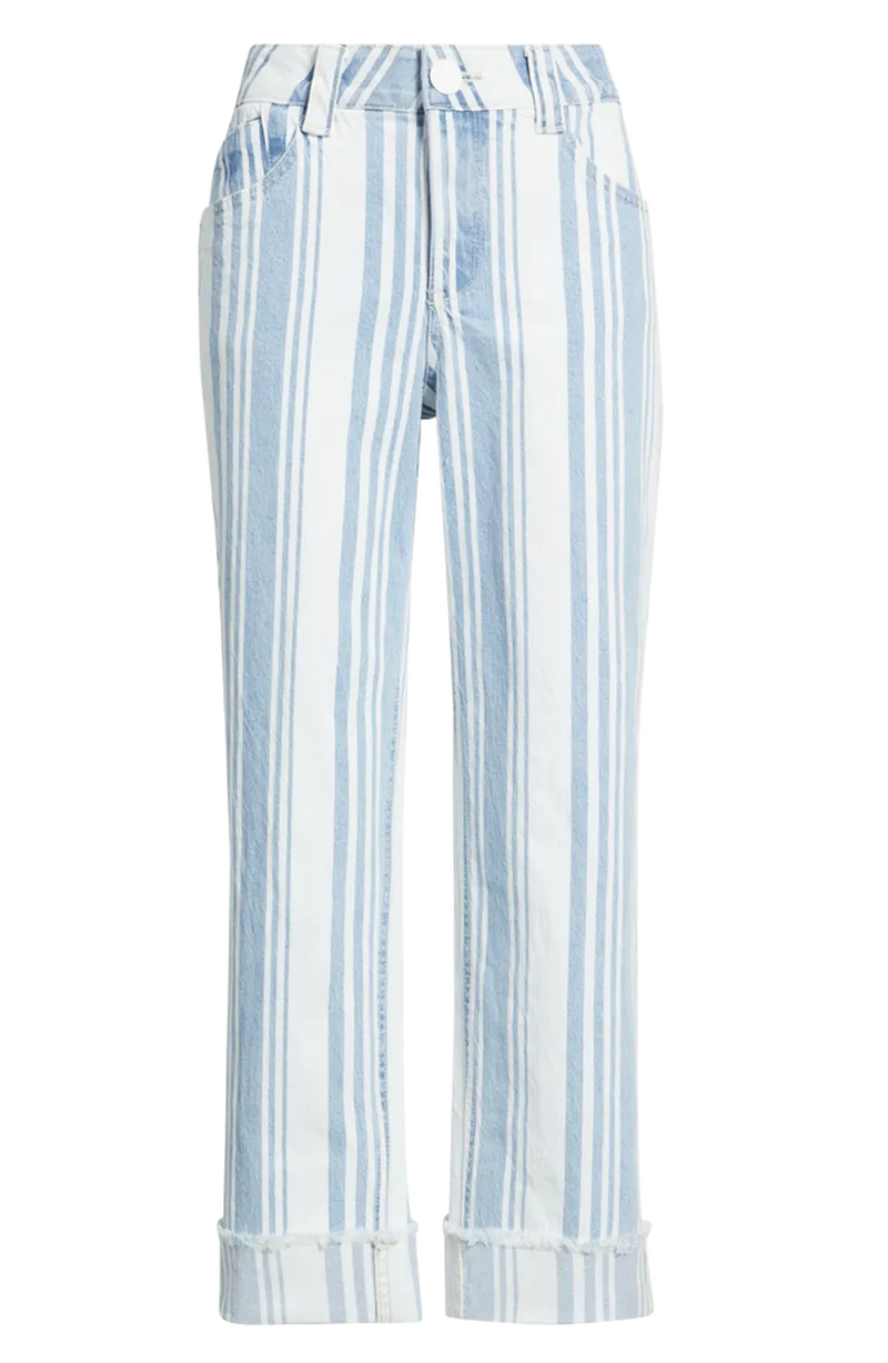 Frayed Cuffed High Waist Boyfriend Jeans