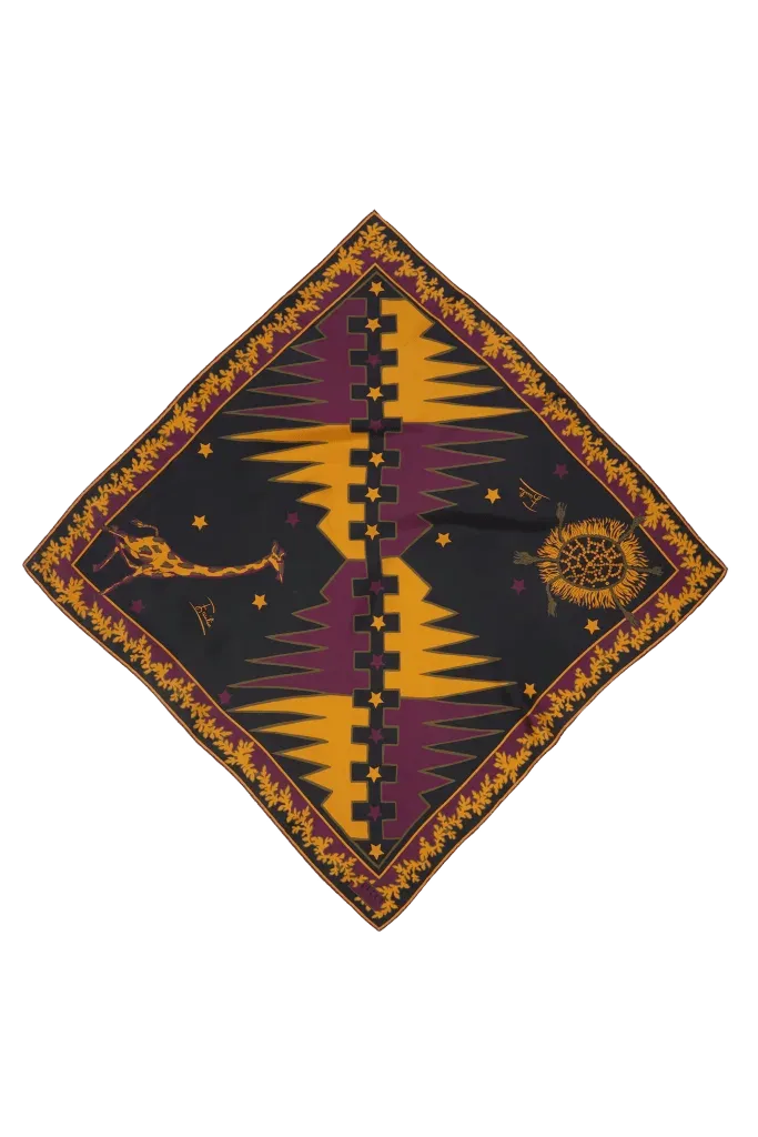 Valdimontone Print Silk Scarf
