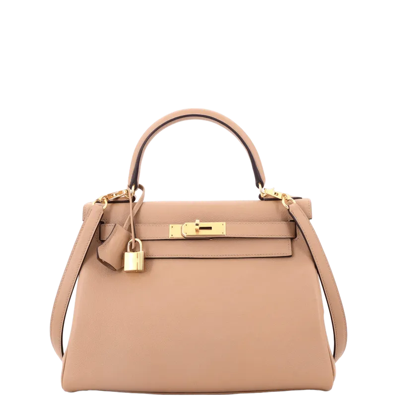 Kelly Handbag Brown Evercolor with Gold Hardware 28